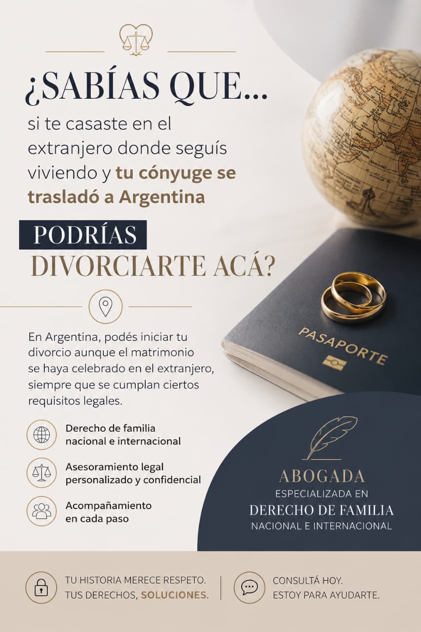¿Te casaste en el extranjero y tu cónyuge se trasladó a Argentina? Podrías divorciarte acá.