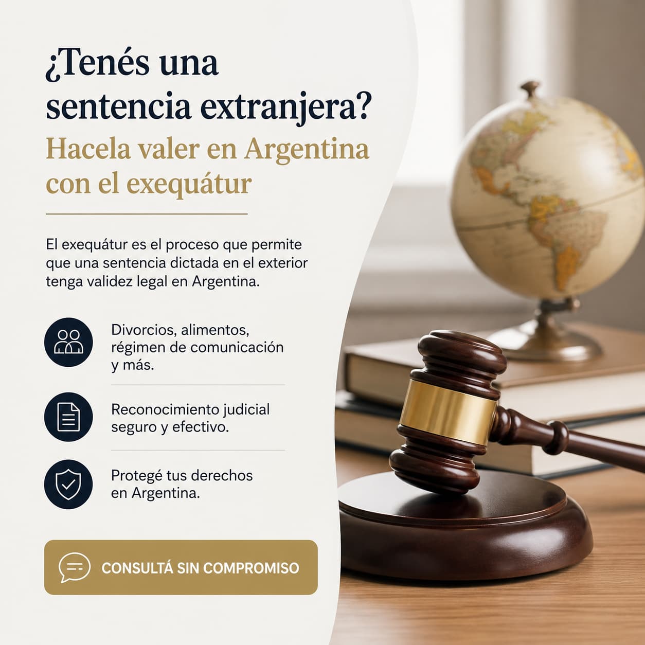 Exequátur: reconocimiento en Argentina de sentencias dictadas en el exterior.
